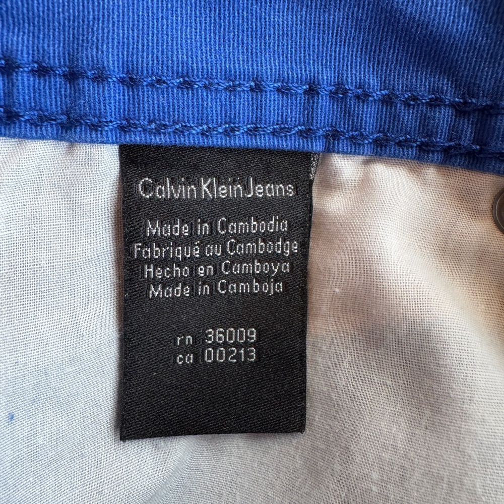 👖 Calvin Klein Royal Blue Skinny Crop Denim Jeans Womens Size 26/2 - Picture 10 of 16